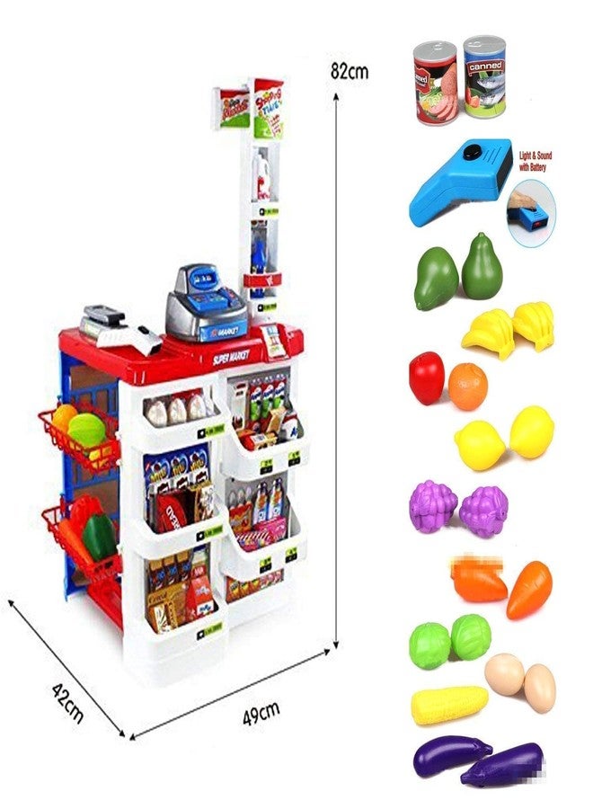 CIRBOX Big Size Supermarket Kit for Kids, Super Market Set Toy with Shopping Cart and Sound Effects, Pretend Play Kitchen Set Kids Toys for Boys and Girls (Super Market) - Image 4